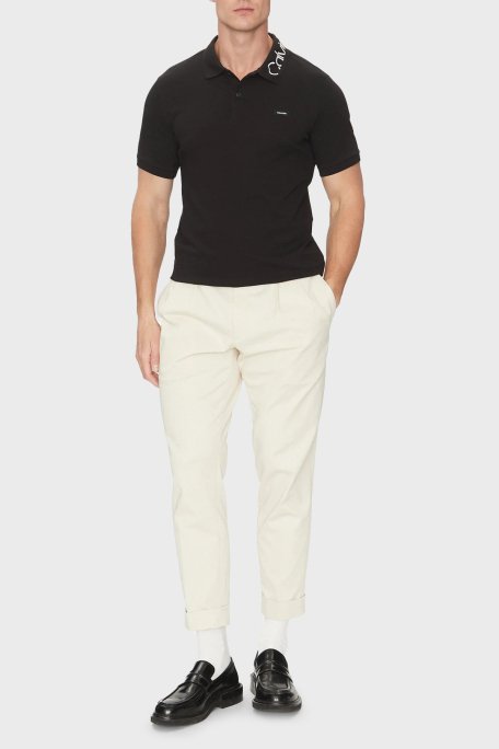 Calvin Klein Streç Pamuklu Regular Fit Düğmeli K10K114474BEH Erkek Polo Yaka T Shirt K10K114474 BEH SİYAH - 1