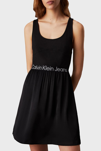 Calvin Klein Streç Pamuklu Regular Fit Mini J20J221624BEH Bayan Elbise J20J221624 BEH SİYAH - 3