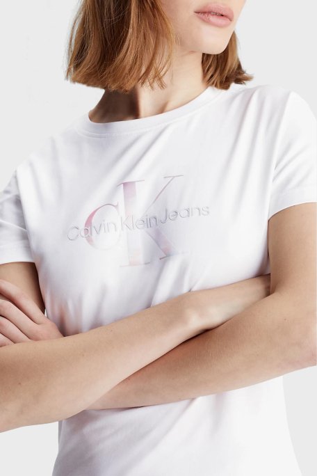 Calvin Klein Streç Pamuklu Regular Fit Mini J20J223056YAF Bayan Elbise J20J223056 YAF BEYAZ - 2