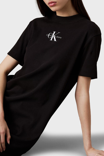 Calvin Klein Streç Pamuklu Regular Fit Yırtmaçlı Maxsi J20J225543BEH Bayan Elbise J20J225543 BEH SİYAH - 2