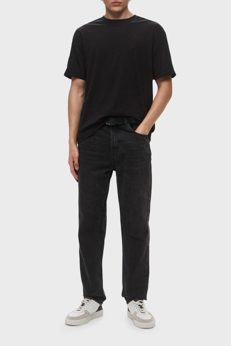 Calvin Klein Streç Pamuklu Relaxed Fit Bisiklet Yaka LVGMS5K177UB1 Erkek T Shirt LVGMS5K177 UB1 SİYAH - 2