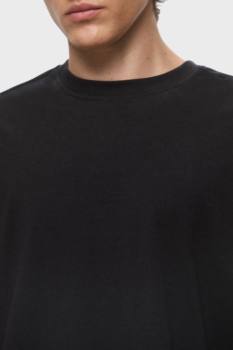 Calvin Klein Streç Pamuklu Relaxed Fit Bisiklet Yaka LVGMS5K177UB1 Erkek T Shirt LVGMS5K177 UB1 SİYAH - 4