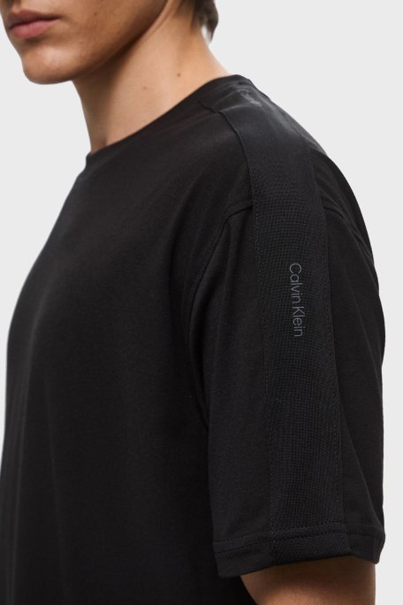 Calvin Klein Streç Pamuklu Relaxed Fit Bisiklet Yaka LVGMS5K177UB1 Erkek T Shirt LVGMS5K177 UB1 SİYAH - 5