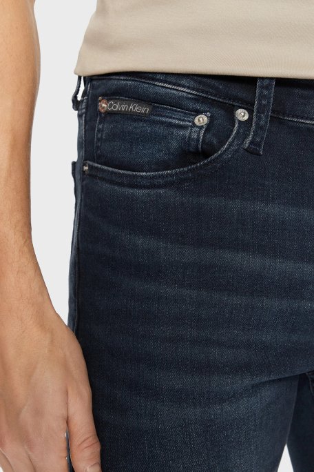 Calvin Klein Streç Pamuklu Skinny Fit Normal Bel Dar Paça Jeans J30J3265261BY Erkek Kot Pantolon J30J326526 1BY SİYAH - 4