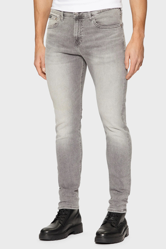 Calvin Klein Streç Pamuklu Skinny Fit Normal Bel Dar Paça Jeans J30J3265621BZ Erkek Kot Pantolon J30J326562 1BZ GRİ - 1