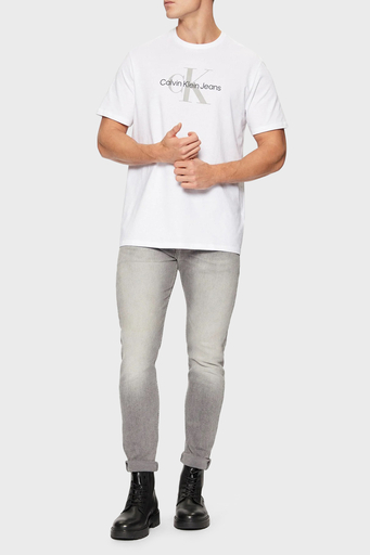 Calvin Klein Streç Pamuklu Skinny Fit Normal Bel Dar Paça Jeans J30J3265621BZ Erkek Kot Pantolon J30J326562 1BZ GRİ - 2