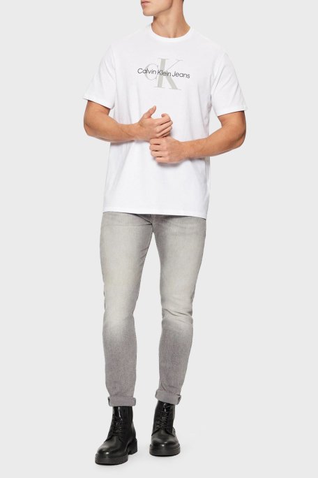 Calvin Klein Streç Pamuklu Skinny Fit Normal Bel Dar Paça Jeans J30J3265621BZ Erkek Kot Pantolon J30J326562 1BZ GRİ - 2