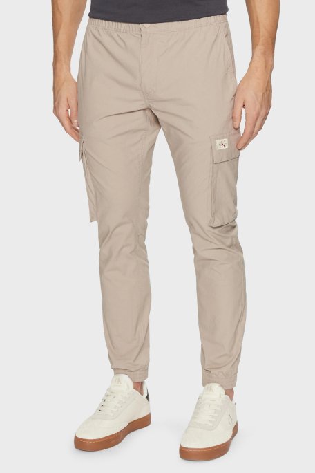 Calvin Klein Streç Pamuklu Skinny Fit Normal Bel Jogger J30J327614PAN Erkek Pantolon J30J327614 PAN BEJ - 1
