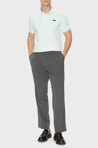 Calvin Klein Streç Pamuklu Slim Fit Düğmeli K10K111196CHJ Erkek Polo Yaka T Shirt K10K111196 CHJ MAVİ - 3