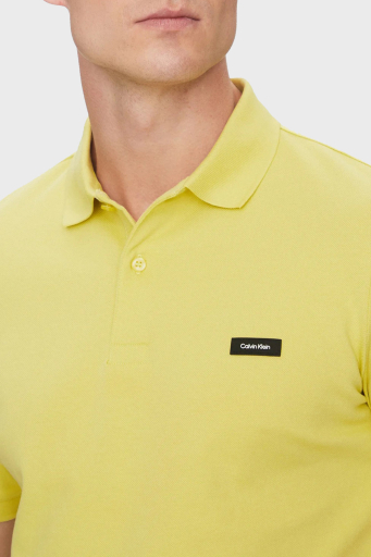 Calvin Klein Streç Pamuklu Slim Fit Düğmeli K10K111196LIN Erkek Polo Yaka T Shirt K10K111196 LIN SARI - 4