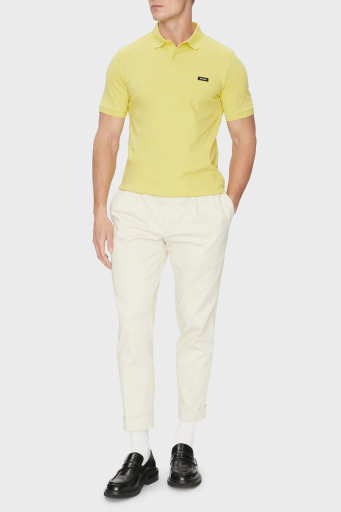 Calvin Klein Streç Pamuklu Slim Fit Düğmeli K10K111196LIN Erkek Polo Yaka T Shirt K10K111196 LIN SARI - 7