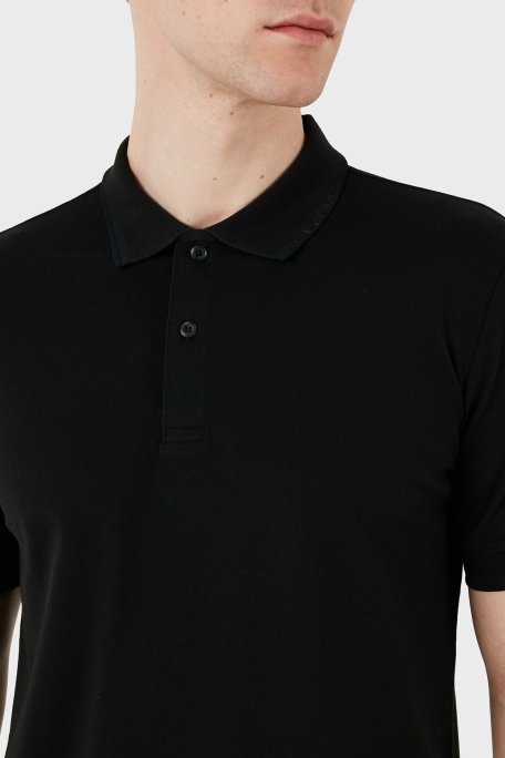 Calvin Klein Streç Pamuklu Slim Fit Düğmeli K10K114484BEH Erkek Polo Yaka T Shirt K10K114484 BEH SİYAH - 6