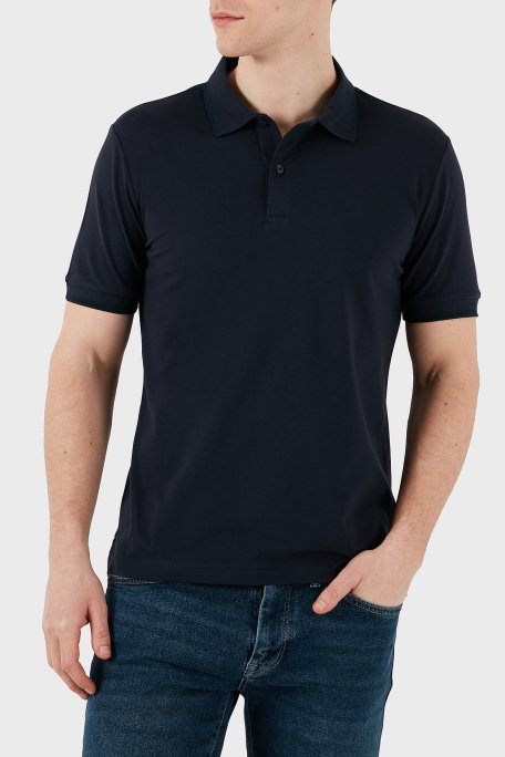 Calvin Klein Streç Pamuklu Slim Fit Düğmeli K10K114484CEF Erkek Polo Yaka T Shirt K10K114484 CEF LACİVERT - 2