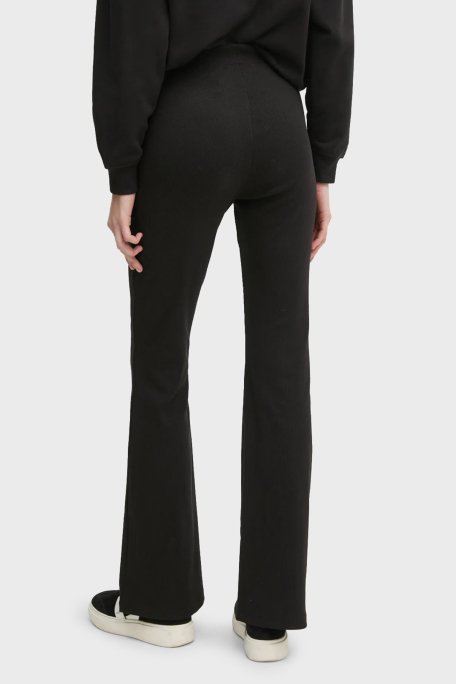 Calvin Klein Streç Pamuklu Slim Fit Yüksek Bel İspanyol Paça J20J224842BEH Bayan Pantolon J20J224842 BEH SİYAH - 3