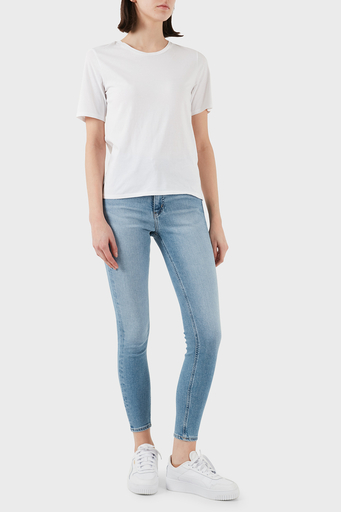 Calvin Klein Streç Pamuklu Slim Fit Yüksek Bel Süper Dar Paça Jeans J20J2244861AA Bayan Kot Pantolon J20J224486 1AA AÇIK MAVİ - 1