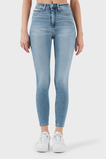 Calvin Klein Streç Pamuklu Slim Fit Yüksek Bel Süper Dar Paça Jeans J20J2244861AA Bayan Kot Pantolon J20J224486 1AA AÇIK MAVİ - 2