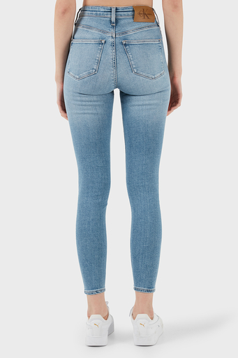 Calvin Klein Streç Pamuklu Slim Fit Yüksek Bel Süper Dar Paça Jeans J20J2244861AA Bayan Kot Pantolon J20J224486 1AA AÇIK MAVİ - 6