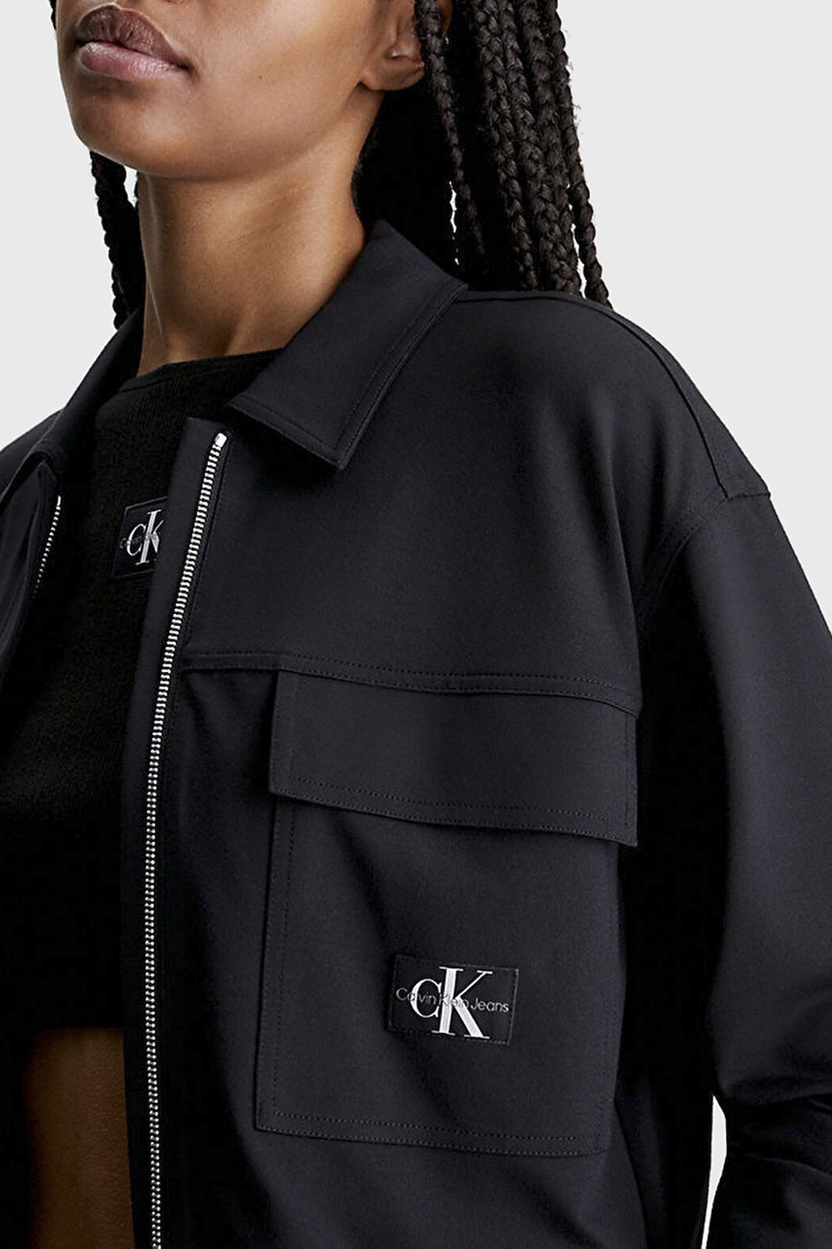 Calvin Klein Streç Regular Fit Fermuarlı J20J222555BEH Bayan
