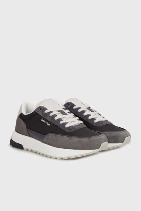 Calvin Klein Süet Detaylı Logolu Sneaker HM0HM017140IP Erkek Ayakkabı HM0HM01714 0IP GRİ-SİYAH - 2