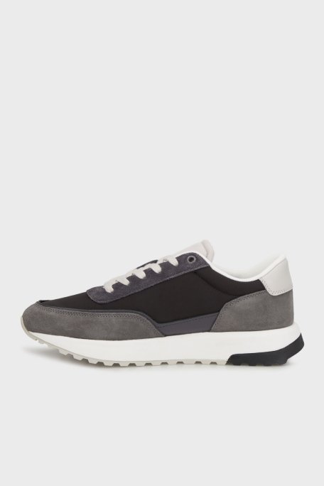 Calvin Klein Süet Detaylı Logolu Sneaker HM0HM017140IP Erkek Ayakkabı HM0HM01714 0IP GRİ-SİYAH - 3