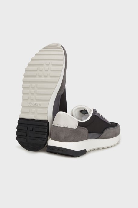 Calvin Klein Süet Detaylı Logolu Sneaker HM0HM017140IP Erkek Ayakkabı HM0HM01714 0IP GRİ-SİYAH - 4