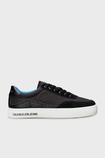 Calvin Klein Süet Detaylı Logolu Sneaker YM0YM006690GP Erkek Ayakkabı YM0YM00669 0GP SİYAH-MAVİ - 1