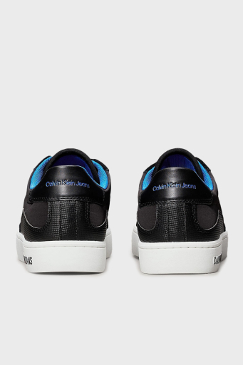Calvin Klein Süet Detaylı Logolu Sneaker YM0YM006690GP Erkek Ayakkabı YM0YM00669 0GP SİYAH-MAVİ - 6