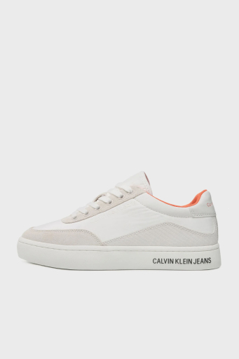 Calvin Klein Süet Detaylı Logolu Sneaker YM0YM006690LD Erkek Ayakkabı YM0YM00669 0LD Beyaz-Krem - 2