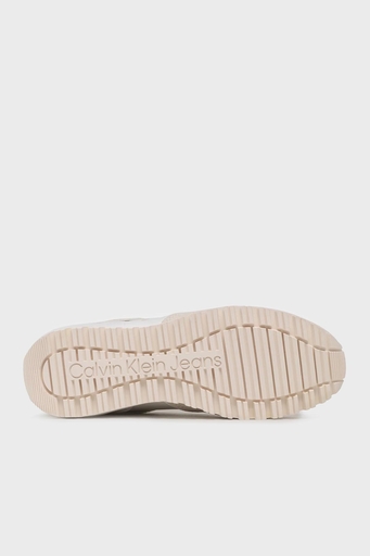 Calvin Klein Süet ve Deri Logolu Sneaker YW0YW0093403A Bayan Ayakkabı YW0YW00934 03A BEYAZ - 6