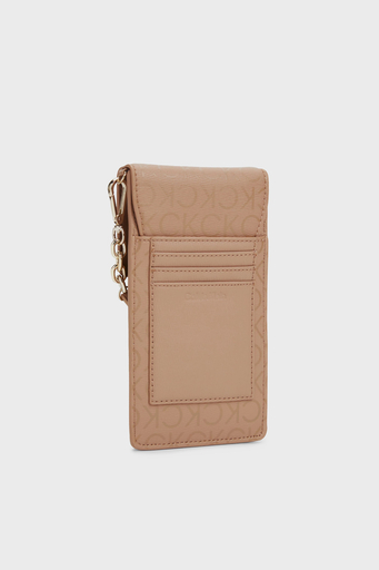 Calvin Klein Tamamı Logolu Çıkarılabilir Askılı Telefon K60K6106590HE Bayan Çanta K60K610659 0HE BEJ - 3
