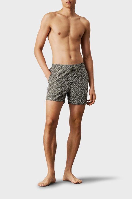 Calvin Klein Tamamı Logolu Regular Fit KM0KM011200IA Erkek Mayo Short KM0KM01120 0IA YEŞİL - 3