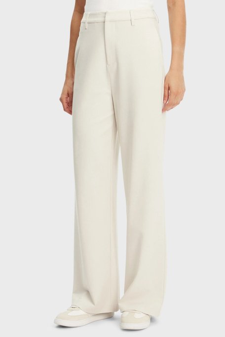 Calvin Klein Wide Leg Orta Yüksek Bel Geniş Paça J20J225334ADA Bayan Pantolon J20J225334 ADA BEYAZ - 1