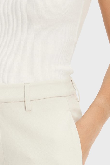 Calvin Klein Wide Leg Orta Yüksek Bel Geniş Paça J20J225334ADA Bayan Pantolon J20J225334 ADA BEYAZ - 4