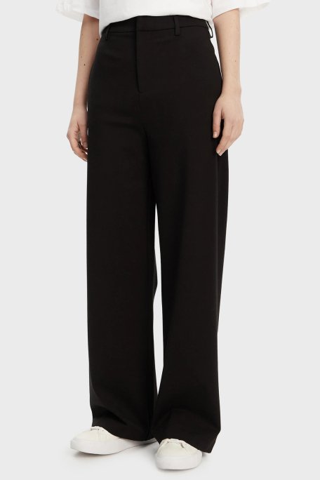 Calvin Klein Wide Leg Orta Yüksek Bel Geniş Paça J20J225334BEH Bayan Pantolon J20J225334 BEH SİYAH - 1