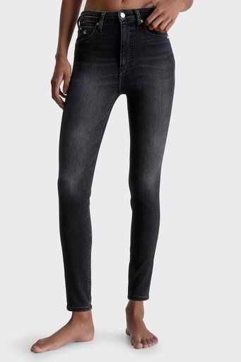 Calvin Klein Yüksek Bel Dar Paça Super Skinny Fit Jeans J20J2212541A4 Bayan Kot Pantolon J20J221254 1A4 SİYAH - 1