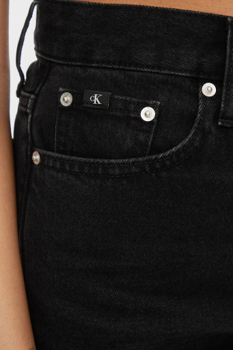 Calvin Klein Yüksek Bel Mom Denim J20J2228121BY Bayan Short J20J222812 1BY SİYAH - 4