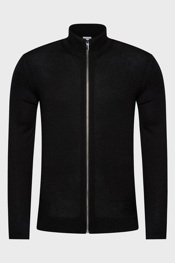 Calvin Klein Yünlü Regular Fit Fermuarlı Dik Yaka K10K110422BEH Erkek Hırka K10K110422 BEH SİYAH - 5