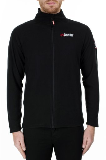 Canadian Peak Fermuarlı Yumuşak Dokulu Soğuğa Dayanıklı Outdoor Erkek Polar ULEXEAK SİYAH - 2