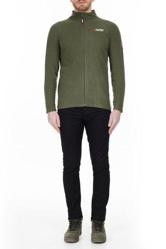 Canadian Peak Fermuarlı Yumuşak Dokulu Soğuğa Dayanıklı Outdoor Erkek Polar ULEXEAK HAKİ - 6