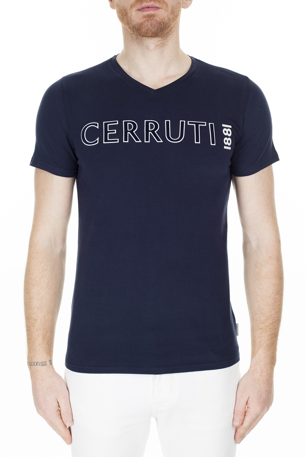 Cerruti 1881 Erkek T Shirt 203-001645 LACİVERT