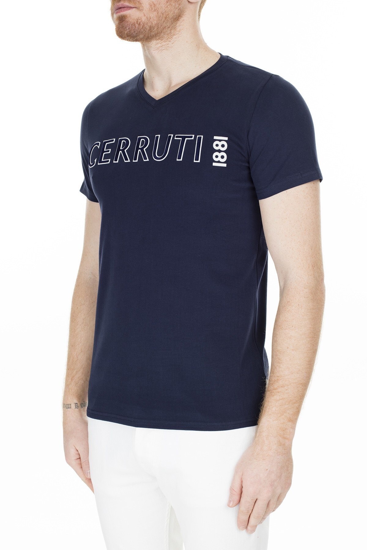 Cerruti 1881 Erkek T Shirt 203-001645 LACİVERT