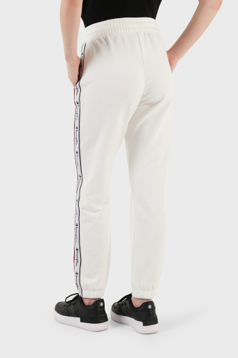 Champion Logo Şeritli Regular Fit Belden Bağlamalı Cepli Spor Bayan Pantolon 117294 WAY WW036 BEYAZ - 11