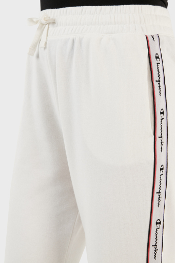 Champion Logo Şeritli Regular Fit Belden Bağlamalı Cepli Spor Bayan Pantolon 117294 WAY WW036 BEYAZ - 12