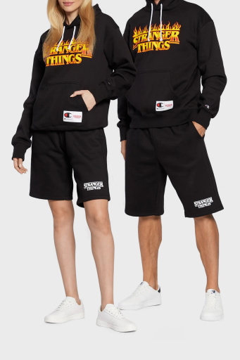 Champion Logolu Regular Ft Kapüşonlu Kanguru Cepli Pamuklu Unisex Sweat 217780 KK 003 SİYAH - 3