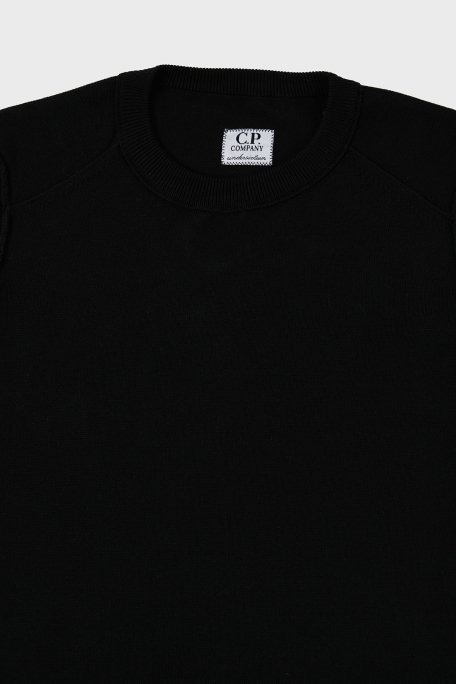 C.P. Company Pamuklu Bisiklet Yaka Çocuk Kazak 10CKKN036 004037A 999 SİYAH - 2