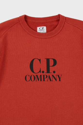 C.P. Company Pamuklu Bisiklet Yaka Çocuk Sweat 10CKSS058 003569W 468 Tarçın - 2