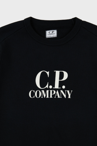 C.P. Company Pamuklu Bisiklet Yaka Çocuk Sweat 10CKSS058 003569W 999 SİYAH - 2