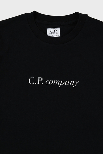 C.P. Company Pamuklu Bisiklet Yaka Çocuk T Shirt 10CKTS048 005792W 999 SİYAH - 3