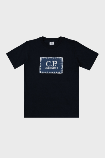 C.P. Company Pamuklu Bisiklet Yaka Çocuk T Shirt 10CKTS054 005792W 888 LACİVERT - 1