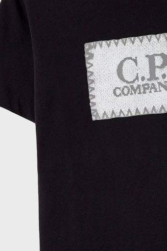 C.P. Company Pamuklu Bisiklet Yaka Çocuk T Shirt 10CKTS054 005792W 999 SİYAH - 5